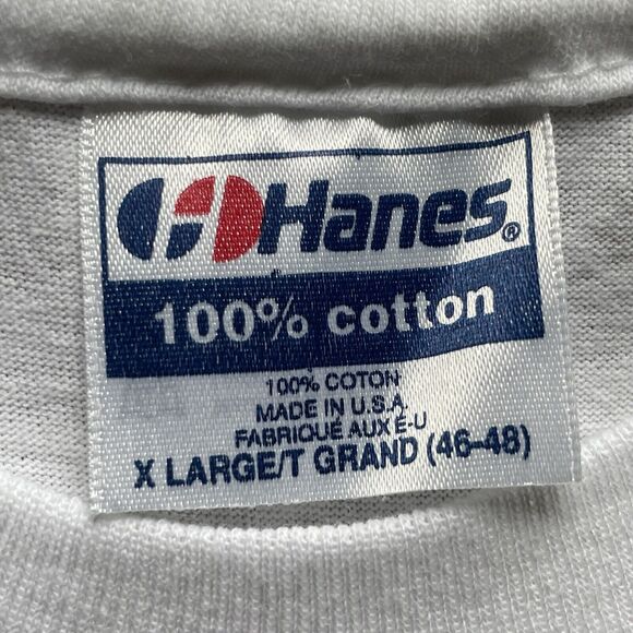 VTG Red Man Chewing Tobacco Shirt Mens XL White Hanes USA Single Stitch 90 RARE - Picture 4 of 8